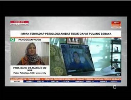 SEGi on Astro Awani - Impact On Psychology Due To Not Being Able To Go Home
