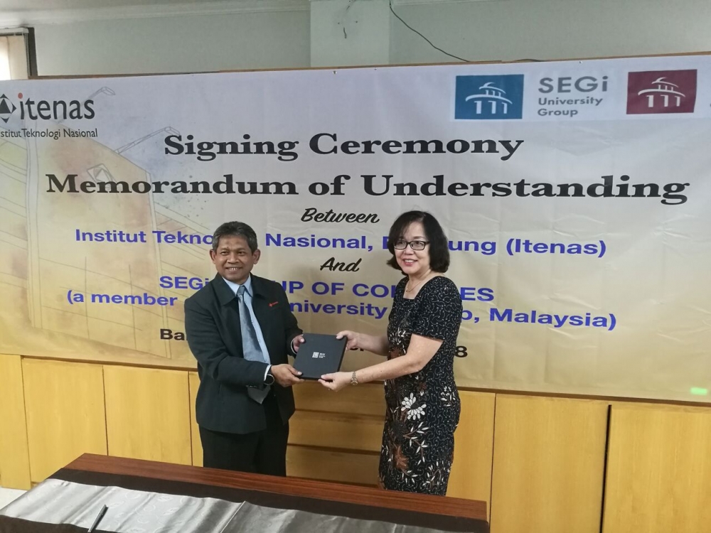 SEGi signed MoU with ITENAS and STIE Ekuitas in Bandung, Indonesia