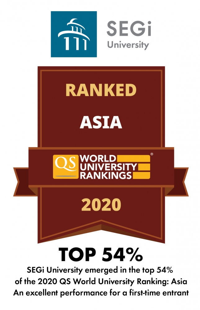 SEGi University Emerged in the Top 54% of the 2020 QS World University Ranking: Asia | An Excellent Performance for a First-Time Entrant