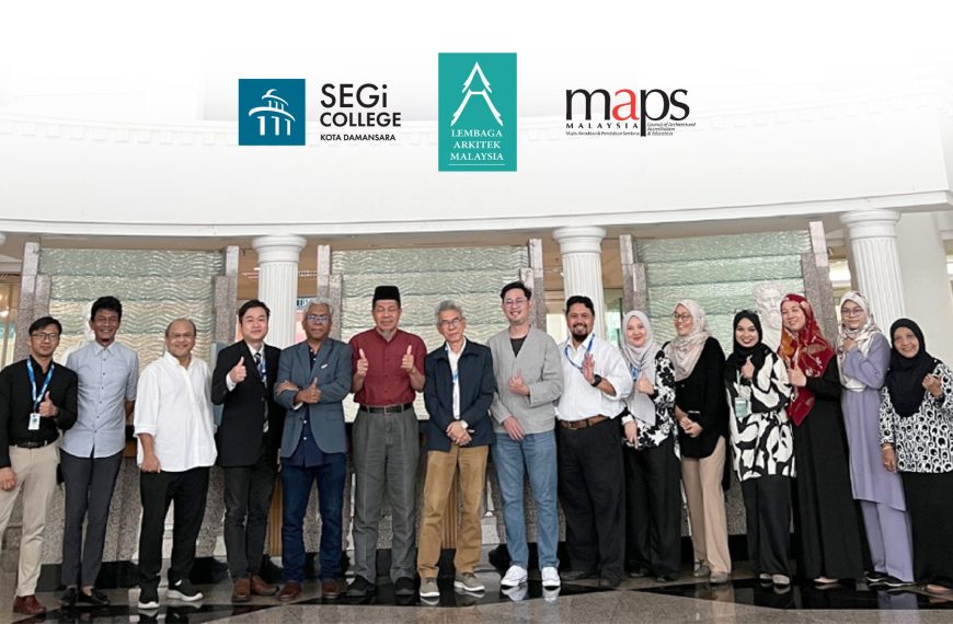 Ijazah Sarjana Muda Sastera (Kepujian) SEGi University dalam pentauliahan pembaharuan Seni Bina Dalaman