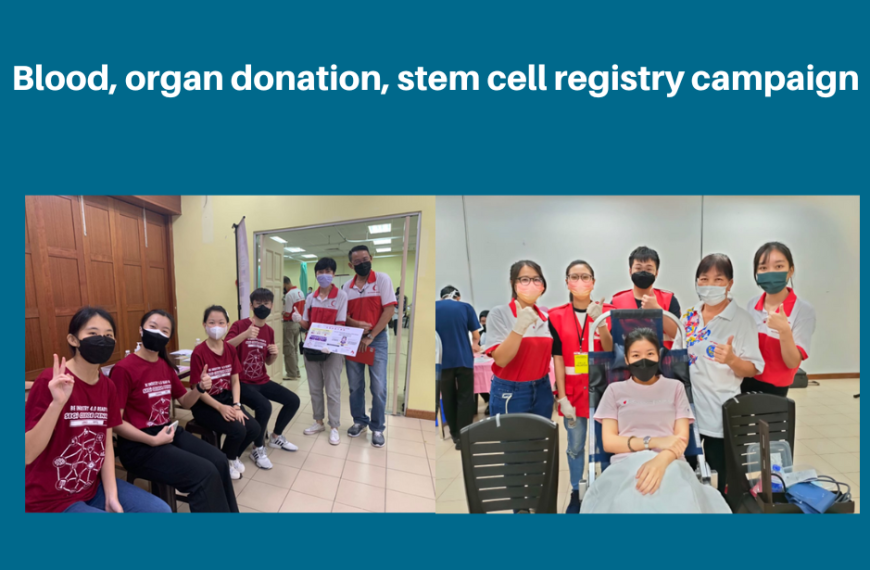 Darah, pendermaan organ, kempen pendaftaran sel stem