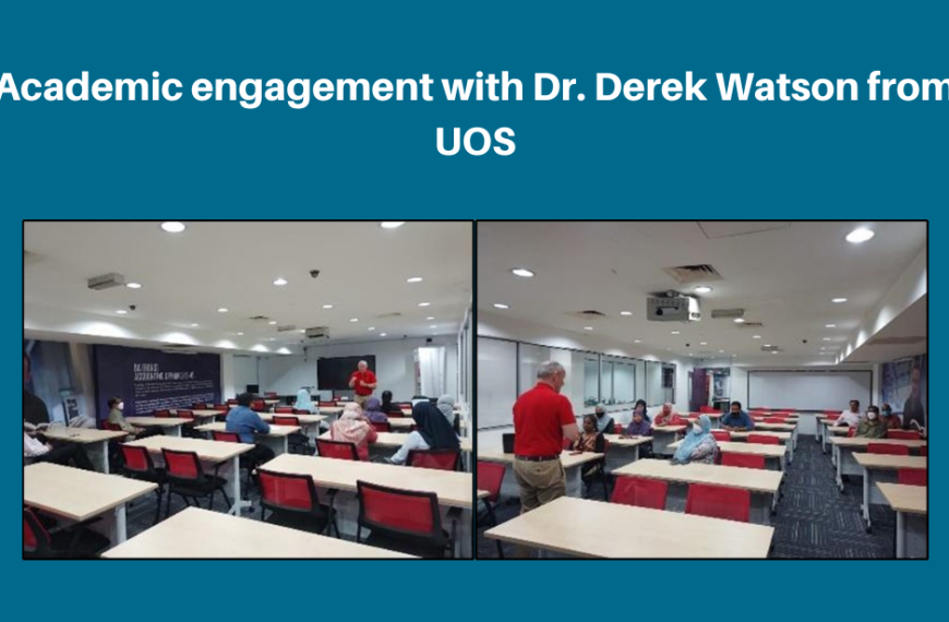 Penglibatan akademik dengan Dr. Derek Watson dari UOS