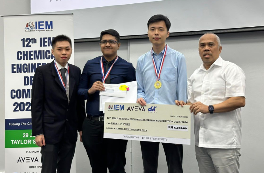 Universiti SEGi Memenangi Hadiah Utama di Pertandingan Kejuruteraan Kimia IEM