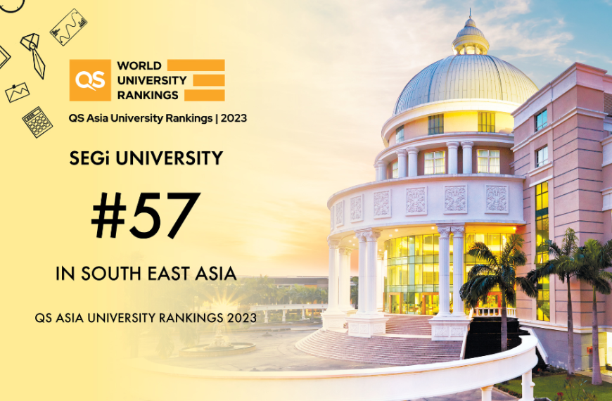 SEGi berada di kedudukan 57 dalam Kedudukan Universiti QS Asia 2023: Asia Tenggara