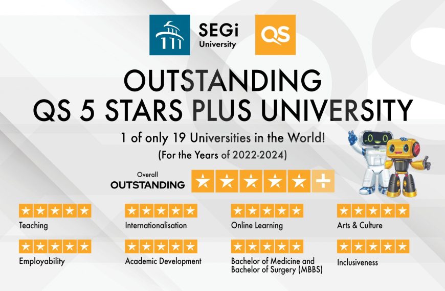 SEGi University is awarded The QS 5 Stars* Plus for its excellence and diversity