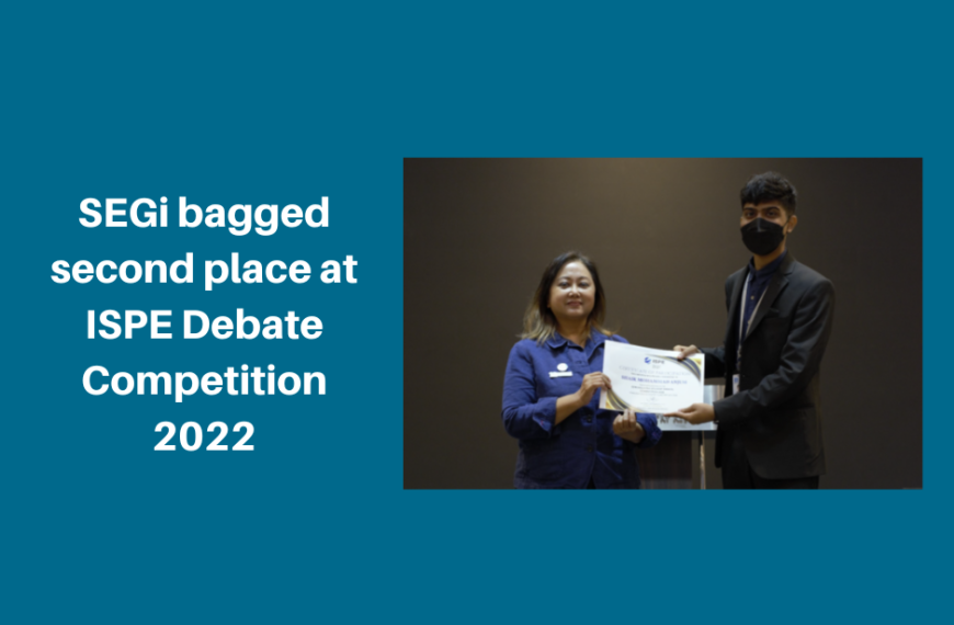 SEGi berjaya memenangi tempat kedua dalam Pertandingan Debat ISPE 2022